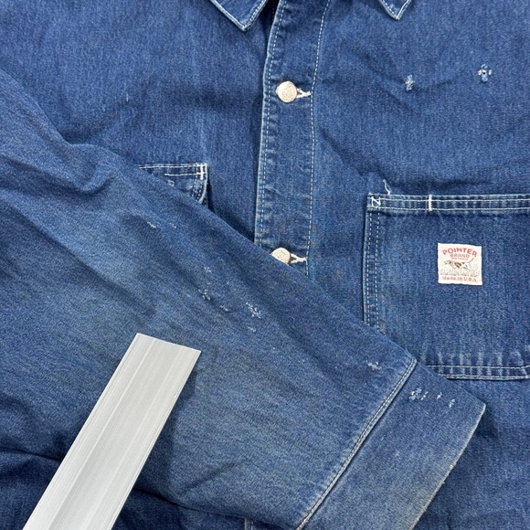 Vintage Pointer Brand Denim Jacket Men's 4XL Blue Workwear Chore Made In USA - Picture 8 of 8